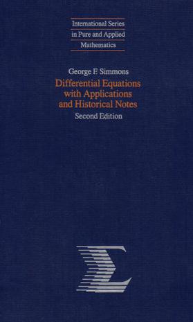 Differential Equations With Applications and Historical Notes